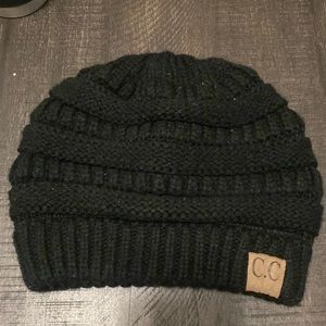 Black CC beanie. one size fits all